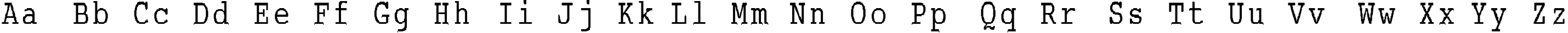 Пример написания английского алфавита шрифтом ABC_TypeWriterRussian