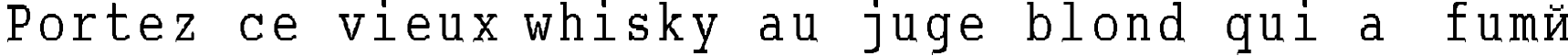Пример написания шрифтом ABC_TypeWriterRussian текста на французском