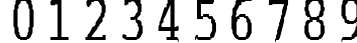 Пример написания цифр шрифтом ABC_TypeWriterRussian