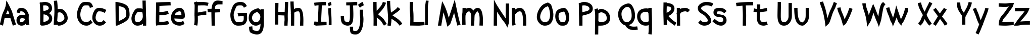 Пример написания английского алфавита шрифтом Abscissa Bold