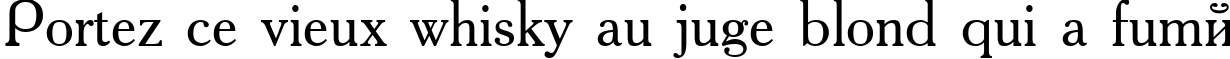 Пример написания шрифтом Academia Plain: текста на французском