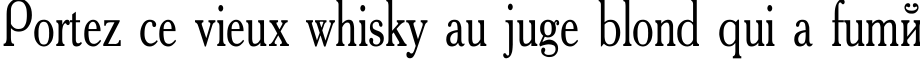 Пример написания шрифтом Academy Condensed текста на французском