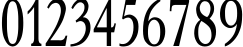Пример написания цифр шрифтом Academy Condensed