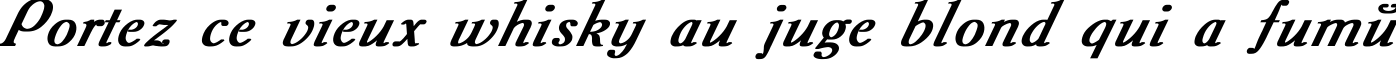 Пример написания шрифтом Academy Italic Bold Italic текста на французском