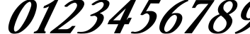 Пример написания цифр шрифтом Academy Italic Bold Italic