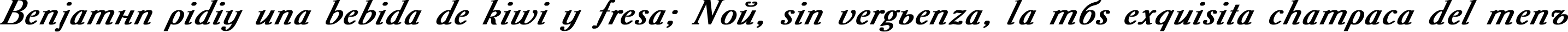 Пример написания шрифтом Academy Italic Bold Italic текста на испанском
