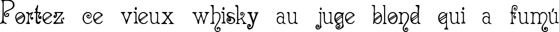 Пример написания шрифтом Acadian Cyr текста на французском