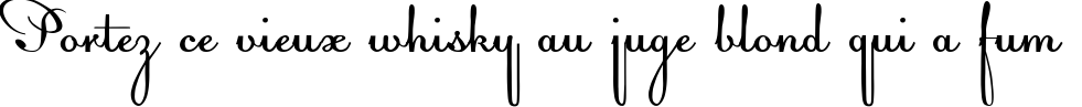 Пример написания шрифтом Acquest Script текста на французском