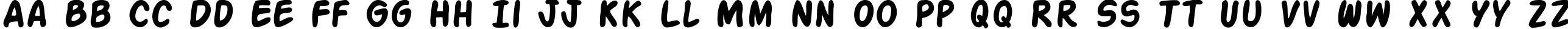 Пример написания английского алфавита шрифтом Action Man Bold