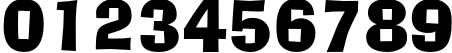 Пример написания цифр шрифтом Ad Lib C BT