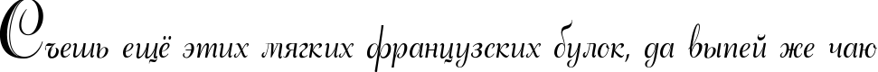 Пример написания шрифтом Adana script текста на русском