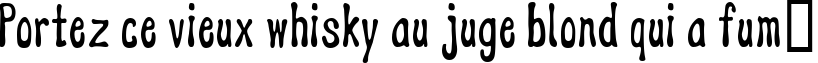 Пример написания шрифтом AddJazz текста на французском