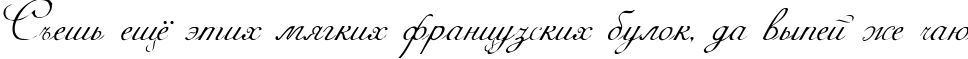 Пример написания шрифтом Adine Kirnberg текста на русском