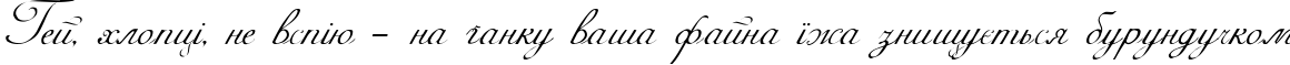 Пример написания шрифтом Adine Kirnberg текста на украинском