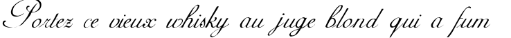 Пример написания шрифтом AdineKirnberg-Script текста на французском