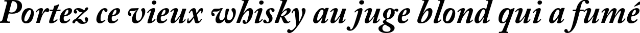 Пример написания шрифтом Adobe Caslon Pro Bold Italic текста на французском