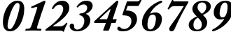 Пример написания цифр шрифтом Adobe Caslon Pro Bold Italic