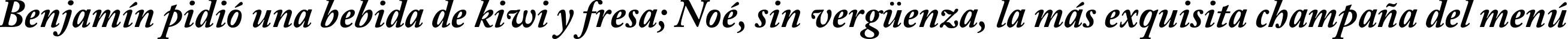 Пример написания шрифтом Adobe Caslon Pro Bold Italic текста на испанском