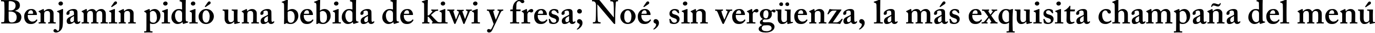 Пример написания шрифтом Adobe Caslon Pro Semibold текста на испанском