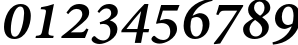 Пример написания цифр шрифтом Adobe Devanagari Bold Italic