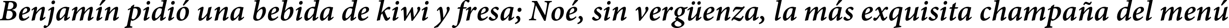 Пример написания шрифтом Adobe Devanagari Bold Italic текста на испанском