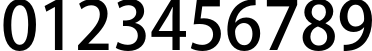 Пример написания цифр шрифтом Adobe Fan Heiti Std B