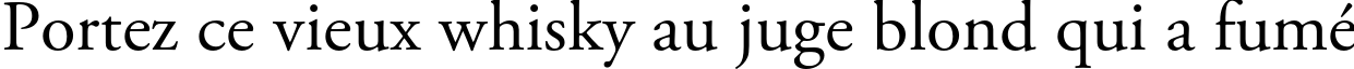 Пример написания шрифтом Adobe Garamond Pro текста на французском