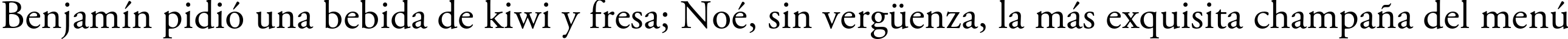 Пример написания шрифтом Adobe Garamond Pro текста на испанском
