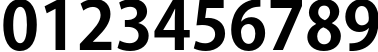 Пример написания цифр шрифтом Adobe Gothic Std B