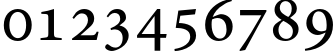 Пример написания цифр шрифтом Adobe Hebrew Regular