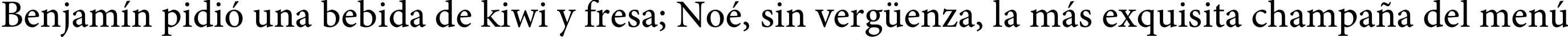 Пример написания шрифтом Adobe Hebrew Regular текста на испанском