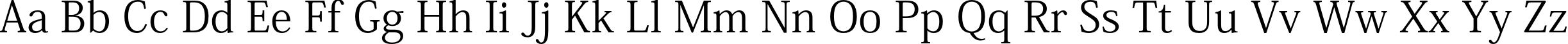Пример написания английского алфавита шрифтом Adobe Kaiti Std R