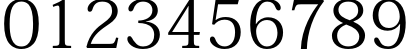 Пример написания цифр шрифтом Adobe Kaiti Std R