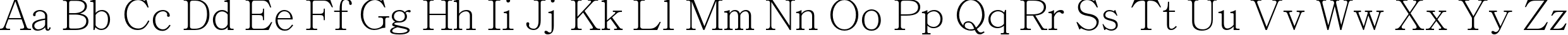 Пример написания английского алфавита шрифтом Adobe Ming Std L