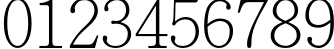 Пример написания цифр шрифтом Adobe Ming Std L