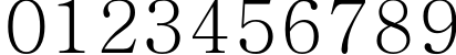 Пример написания цифр шрифтом Adobe Myungjo Std M