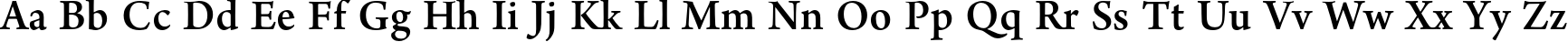 Пример написания английского алфавита шрифтом Adobe Naskh Medium