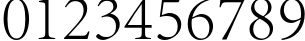 Пример написания цифр шрифтом Adobe Song Std L