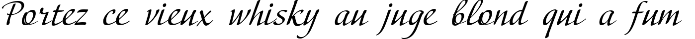 Пример написания шрифтом Adventure текста на французском