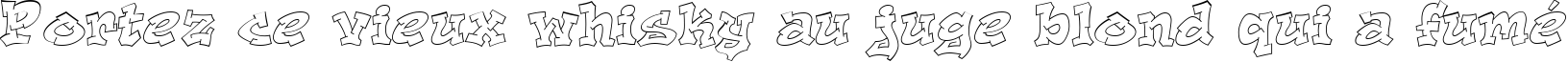 Пример написания шрифтом Aerosol текста на французском