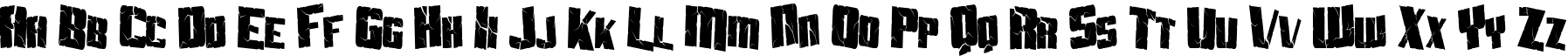 Пример написания английского алфавита шрифтом Aftershock Debris Condensed