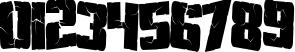 Пример написания цифр шрифтом Aftershock Debris Condensed