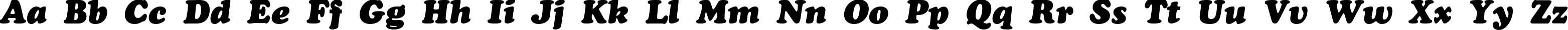 Пример написания английского алфавита шрифтом AG_Cooper Italic