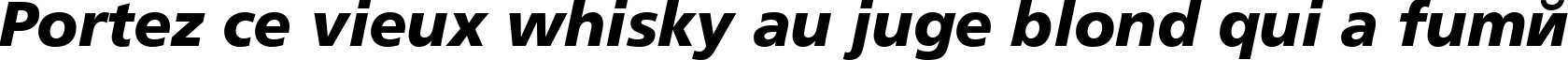 Пример написания шрифтом AG Foreigner Bold Italic текста на французском