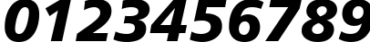 Пример написания цифр шрифтом AG Foreigner Bold Italic