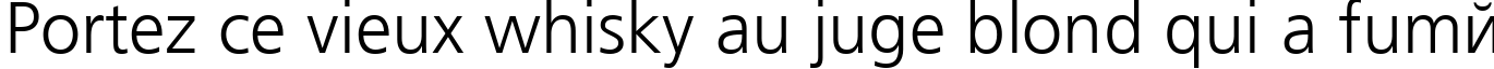 Пример написания шрифтом AG Foreigner Light Plain Medium текста на французском