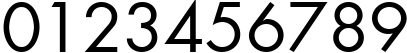 Пример написания цифр шрифтом AG_Futura