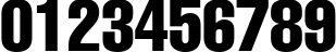 Пример написания цифр шрифтом AG Letterica Compr Plain Medium