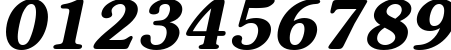 Пример написания цифр шрифтом AG_Souvenir Bold Italic