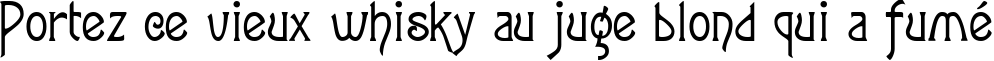 Пример написания шрифтом Agatha-Modern текста на французском